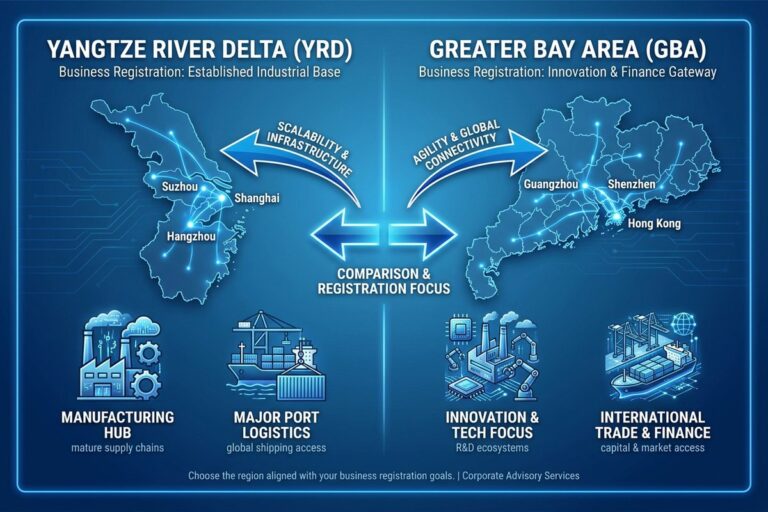 Yangtze River Delta vs Greater Bay Area: Where to Register?